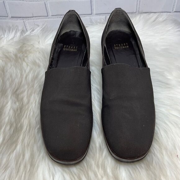 Stuart Weitzman Brown Wedge Loafers Sz 8.5M - Picture 2 of 7